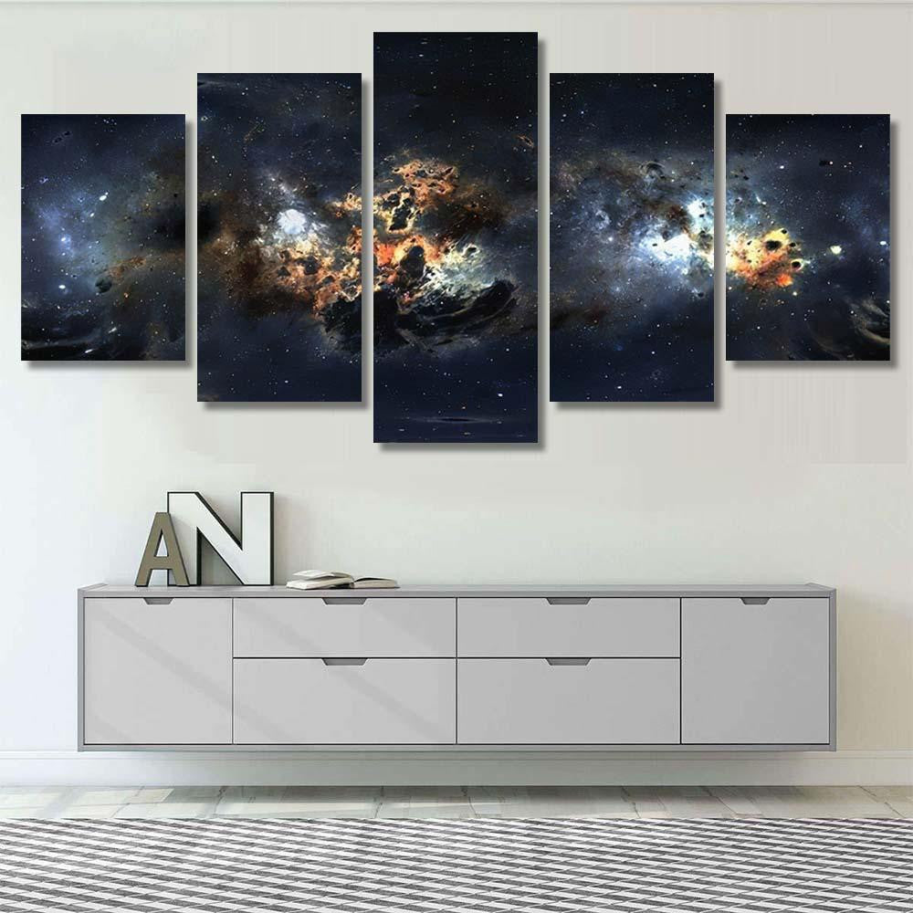 Space Background Dust Nebula Stars Panorama Galaxy Sky and Space Multi Piece Panel Canvas Home Decor Housewarming Gift Ideas Poster Canvas Gallery Prints