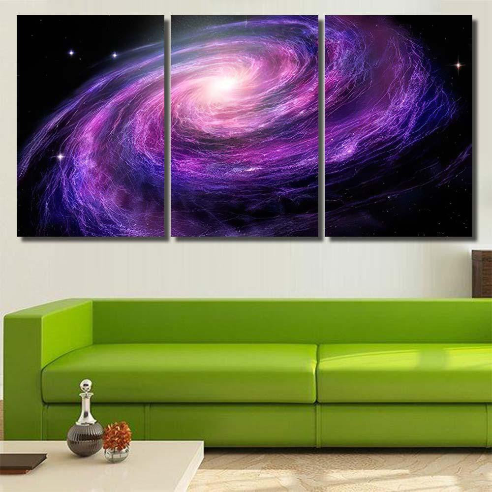 Spiral Galaxy Deep Spcae 3D Illustration Galaxy Sky and Space Multi Piece Panel Canvas Home Decor Housewarming Gift Ideas Poster Canvas Gallery Prints