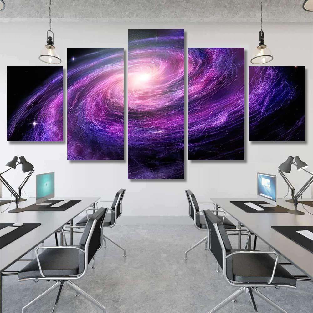 Spiral Galaxy Deep Spcae 3D Illustration Galaxy Sky and Space Multi Piece Panel Canvas Home Decor Housewarming Gift Ideas Poster Canvas Gallery Prints