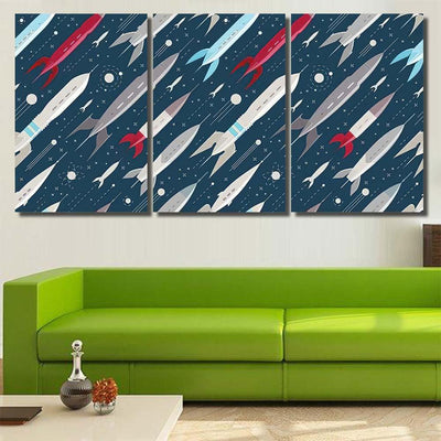 Space Galaxy Seamless Background Retro Pattern Galaxy Sky and Space Multi Piece Panel Canvas Home Decor Housewarming Gift Ideas Poster Canvas Gallery Prints
