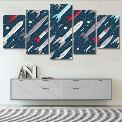 Space Galaxy Seamless Background Retro Pattern Galaxy Sky and Space Multi Piece Panel Canvas Home Decor Housewarming Gift Ideas Poster Canvas Gallery Prints