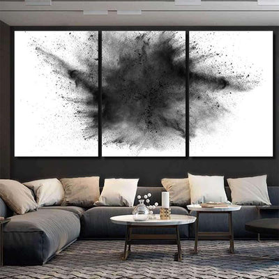 Particles Charcoal On White Backgroundabstract Powder 1 Galaxy Sky and Space Multi Piece Panel Canvas Home Decor Housewarming Gift Ideas Poster Canvas Gallery Prints