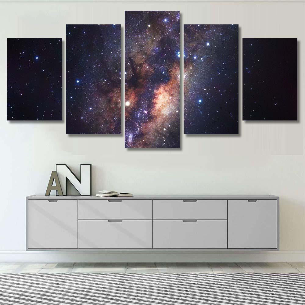 Milky Way Galaxy Stars Space Dust 12 Galaxy Sky and Space Multi Piece Panel Canvas Home Decor Housewarming Gift Ideas Poster Canvas Gallery Prints