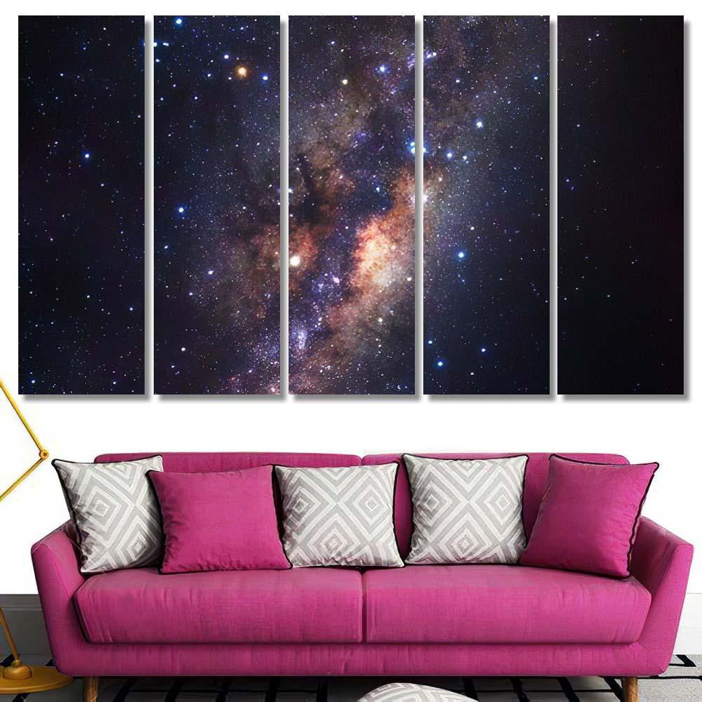 Milky Way Galaxy Stars Space Dust 12 Galaxy Sky and Space Multi Piece Panel Canvas Home Decor Housewarming Gift Ideas Poster Canvas Gallery Prints