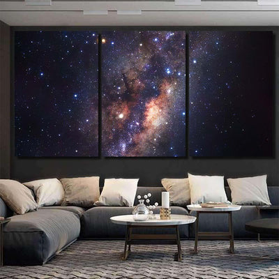 Milky Way Galaxy Stars Space Dust 12 Galaxy Sky and Space Multi Piece Panel Canvas Home Decor Housewarming Gift Ideas Poster Canvas Gallery Prints