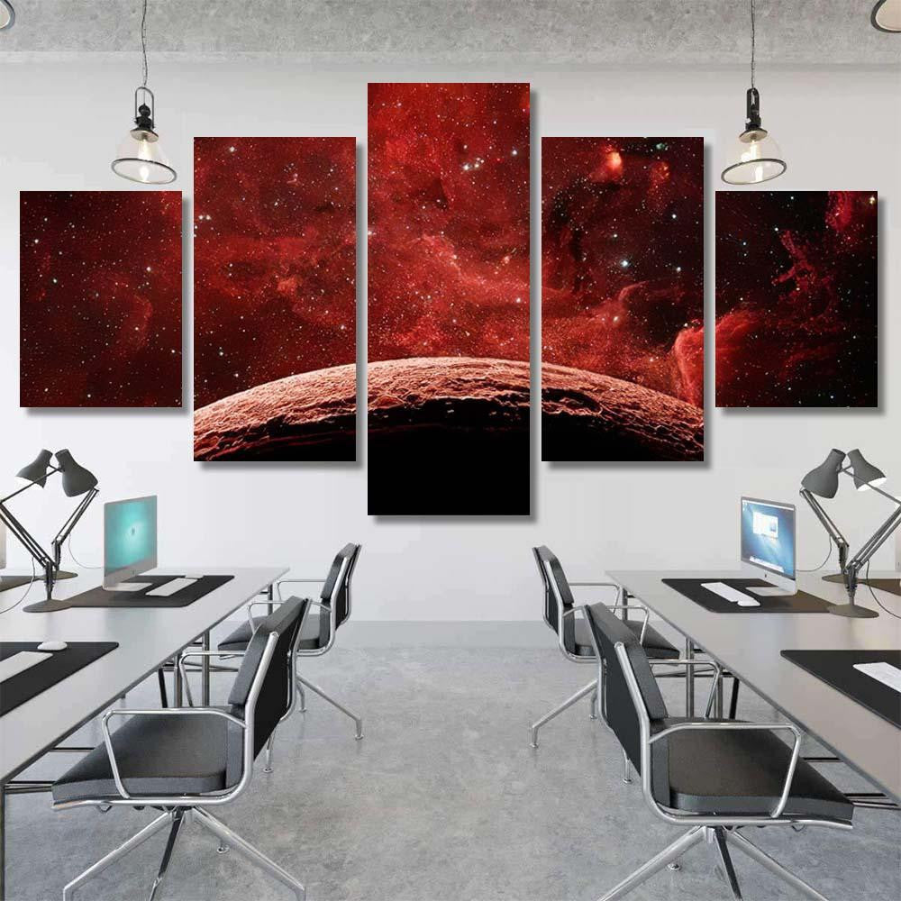 Red Planet Galaxy Elements This Image Galaxy Sky and Space Multi Piece Panel Canvas Home Decor Housewarming Gift Ideas Poster Canvas Gallery Prints