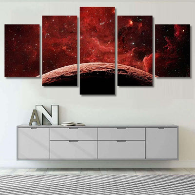 Red Planet Galaxy Elements This Image Galaxy Sky and Space Multi Piece Panel Canvas Home Decor Housewarming Gift Ideas Poster Canvas Gallery Prints