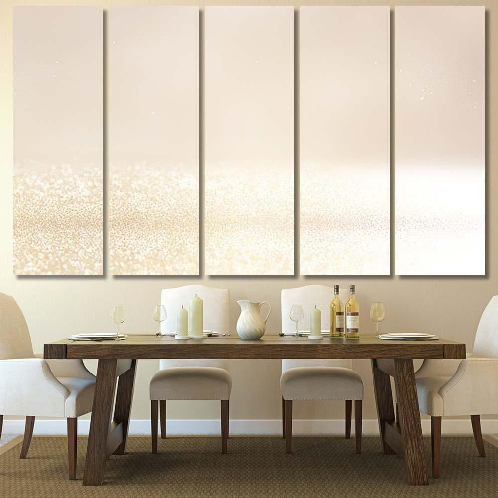 Glitter Vintage Lights Background Silver Gold 4 Galaxy Sky and Space Multi Piece Panel Canvas Home Decor Housewarming Gift Ideas Poster Canvas Gallery Prints