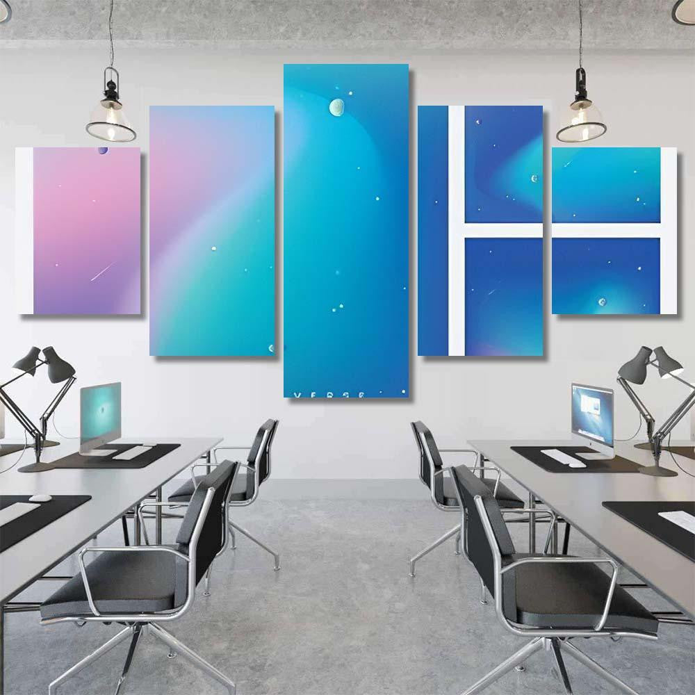 Modern Colorful Universe Backgrounds Stars Planets Galaxy Sky and Space Multi Piece Panel Canvas Home Decor Housewarming Gift Ideas Poster Canvas Gallery Prints