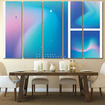 Modern Colorful Universe Backgrounds Stars Planets Galaxy Sky and Space Multi Piece Panel Canvas Home Decor Housewarming Gift Ideas Poster Canvas Gallery Prints
