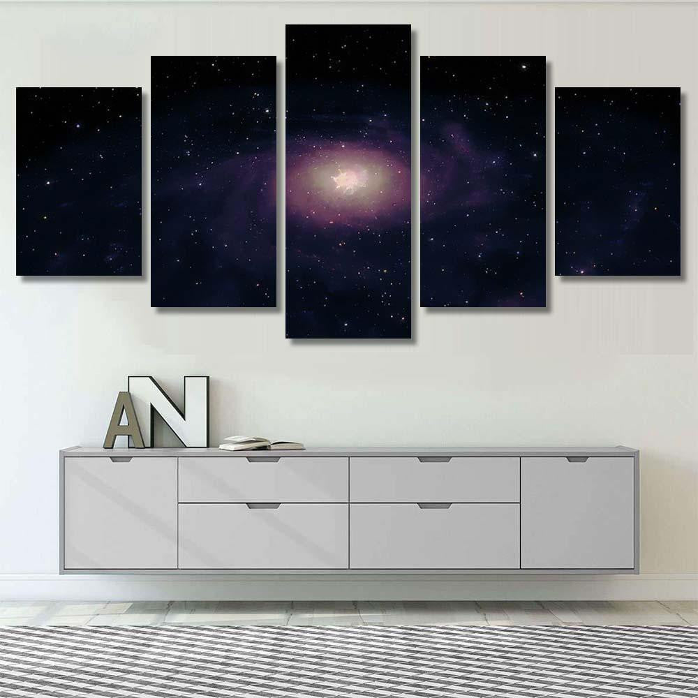 Heart Galaxy Elements This Image Furnished Galaxy Sky and Space Multi Piece Panel Canvas Home Decor Housewarming Gift Ideas Poster Canvas Gallery Prints