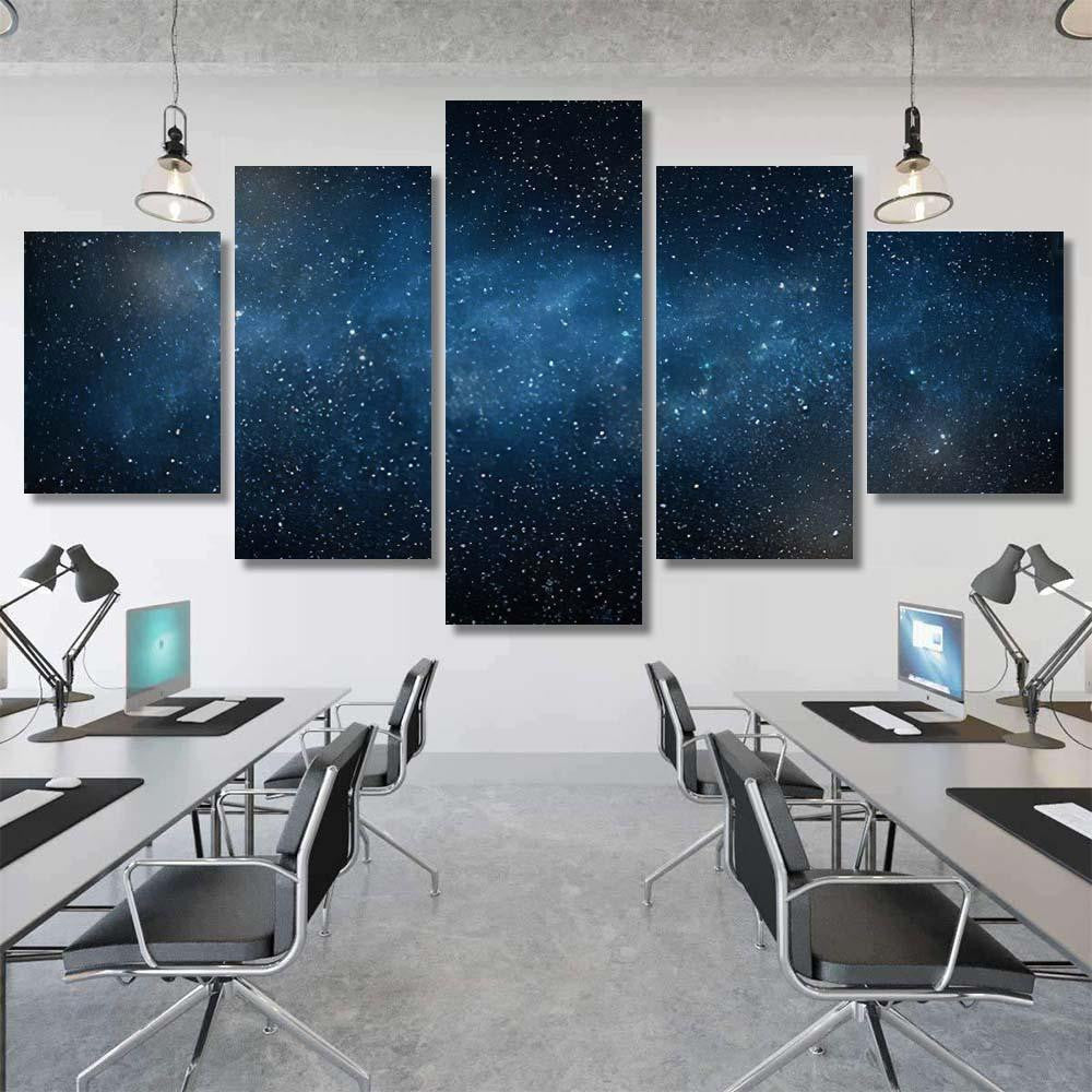 Starry Sky Galaxy Galaxy Sky and Space Multi Piece Panel Canvas Home Decor Housewarming Gift Ideas Poster Canvas Gallery Prints