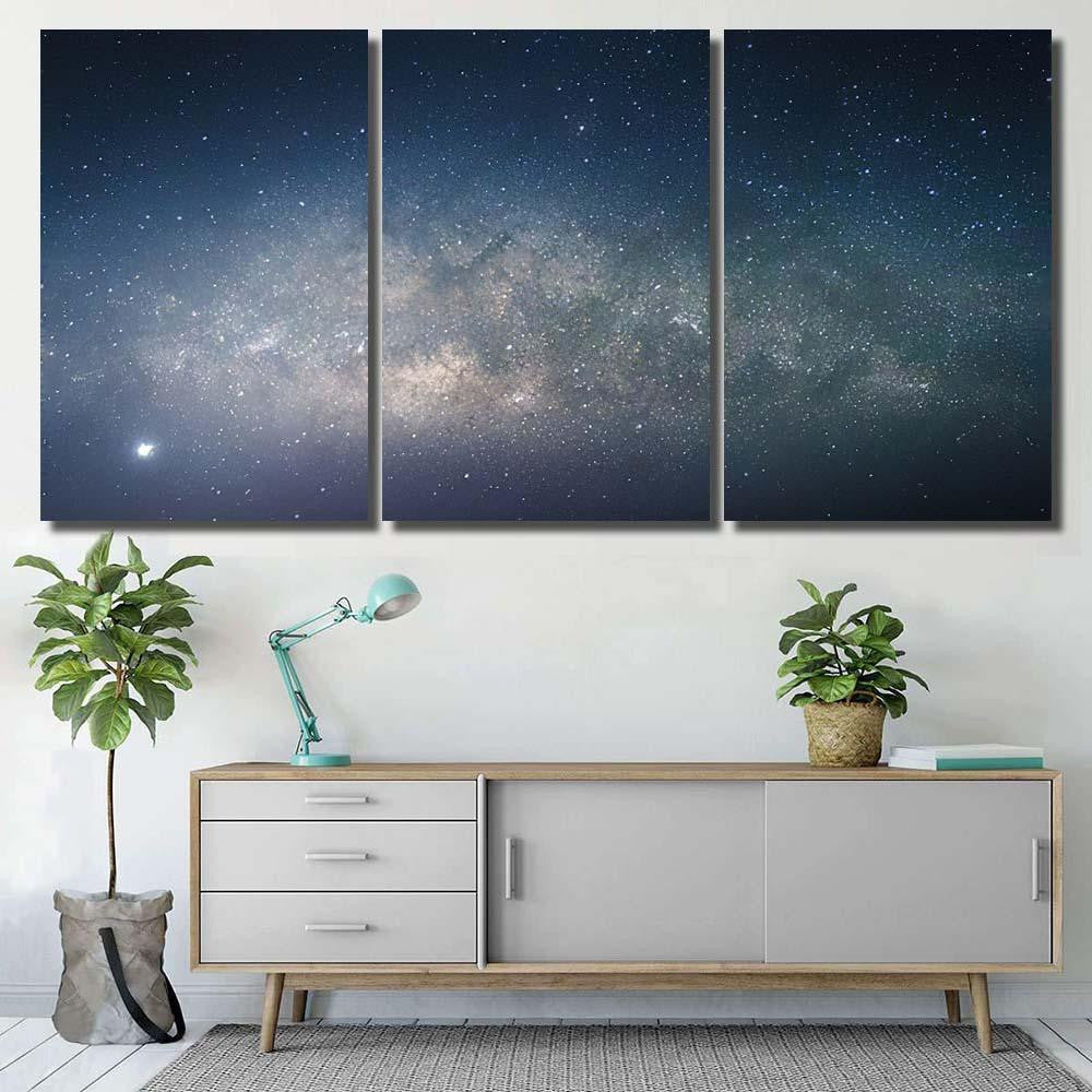 Milky Way Galaxy Stars Space Dust 14 1 Galaxy Sky and Space Multi Piece Panel Canvas Home Decor Housewarming Gift Ideas Poster Canvas Gallery Prints