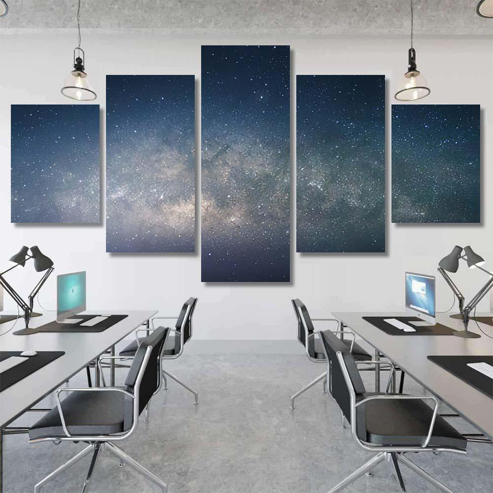 Milky Way Galaxy Stars Space Dust 14 1 Galaxy Sky and Space Multi Piece Panel Canvas Home Decor Housewarming Gift Ideas Poster Canvas Gallery Prints
