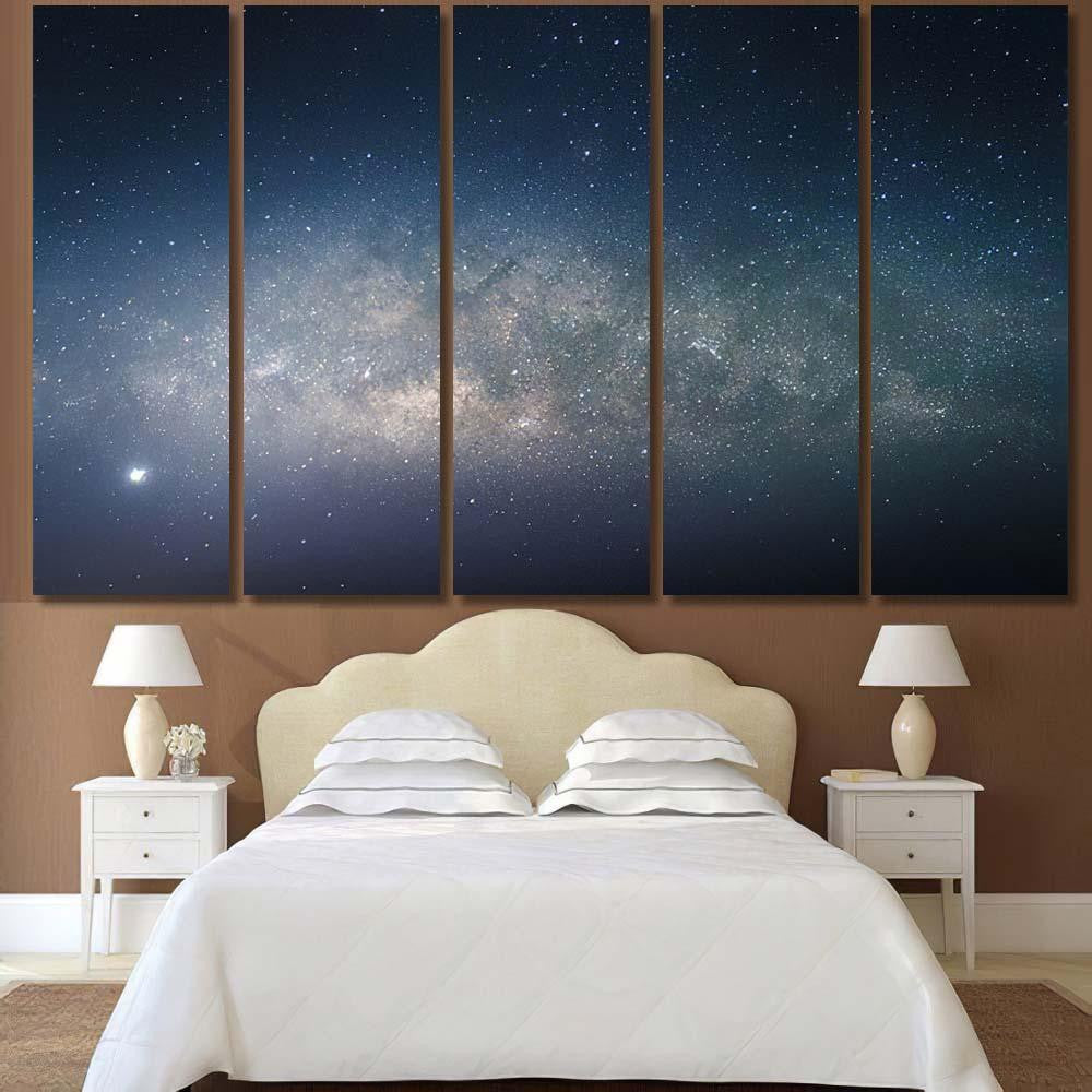 Milky Way Galaxy Stars Space Dust 14 1 Galaxy Sky and Space Multi Piece Panel Canvas Home Decor Housewarming Gift Ideas Poster Canvas Gallery Prints