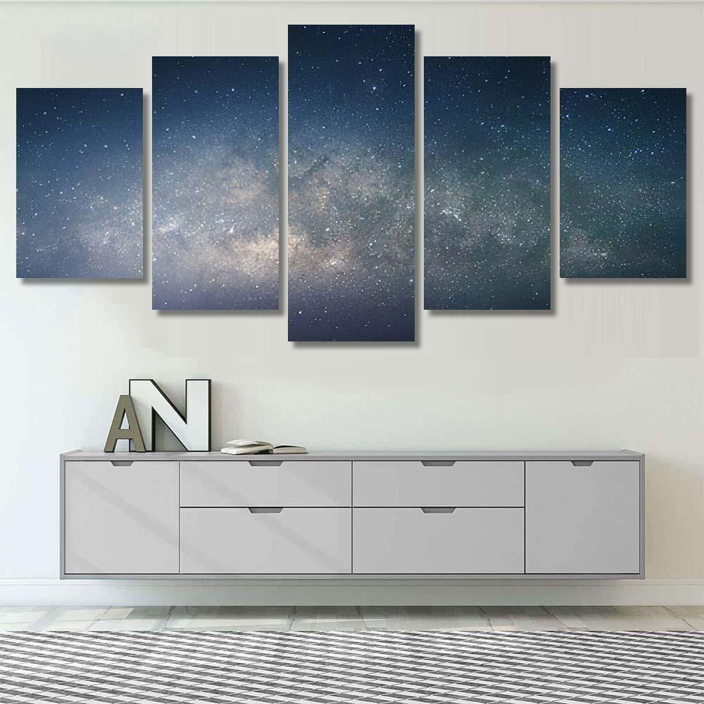 Milky Way Galaxy Stars Space Dust 14 1 Galaxy Sky and Space Multi Piece Panel Canvas Home Decor Housewarming Gift Ideas Poster Canvas Gallery Prints