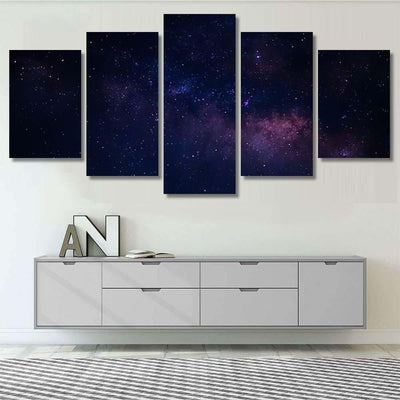 Sky Night Star Blue Galaxy Sky and Space Multi Piece Panel Canvas Home Decor Housewarming Gift Ideas Poster Canvas Gallery Prints
