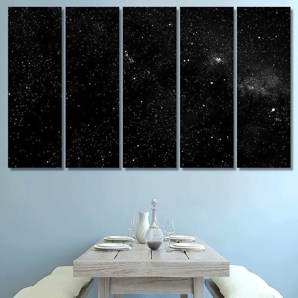 Stars Galaxy Outer Space Sky Night 1 1 Galaxy Sky and Space Multi Piece Panel Canvas Home Decor Housewarming Gift Ideas Poster Canvas Gallery Prints