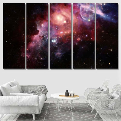 Nebula Stars Outer Space Elements This 1 Galaxy Sky and Space Multi Piece Panel Canvas Home Decor Housewarming Gift Ideas Poster Canvas Gallery Prints
