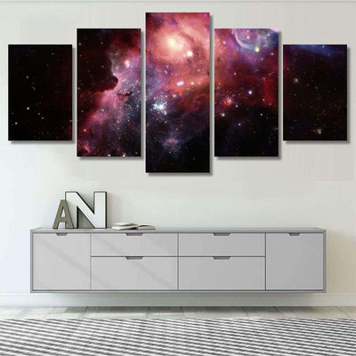 Nebula Stars Outer Space Elements This 1 Galaxy Sky and Space Multi Piece Panel Canvas Home Decor Housewarming Gift Ideas Poster Canvas Gallery Prints
