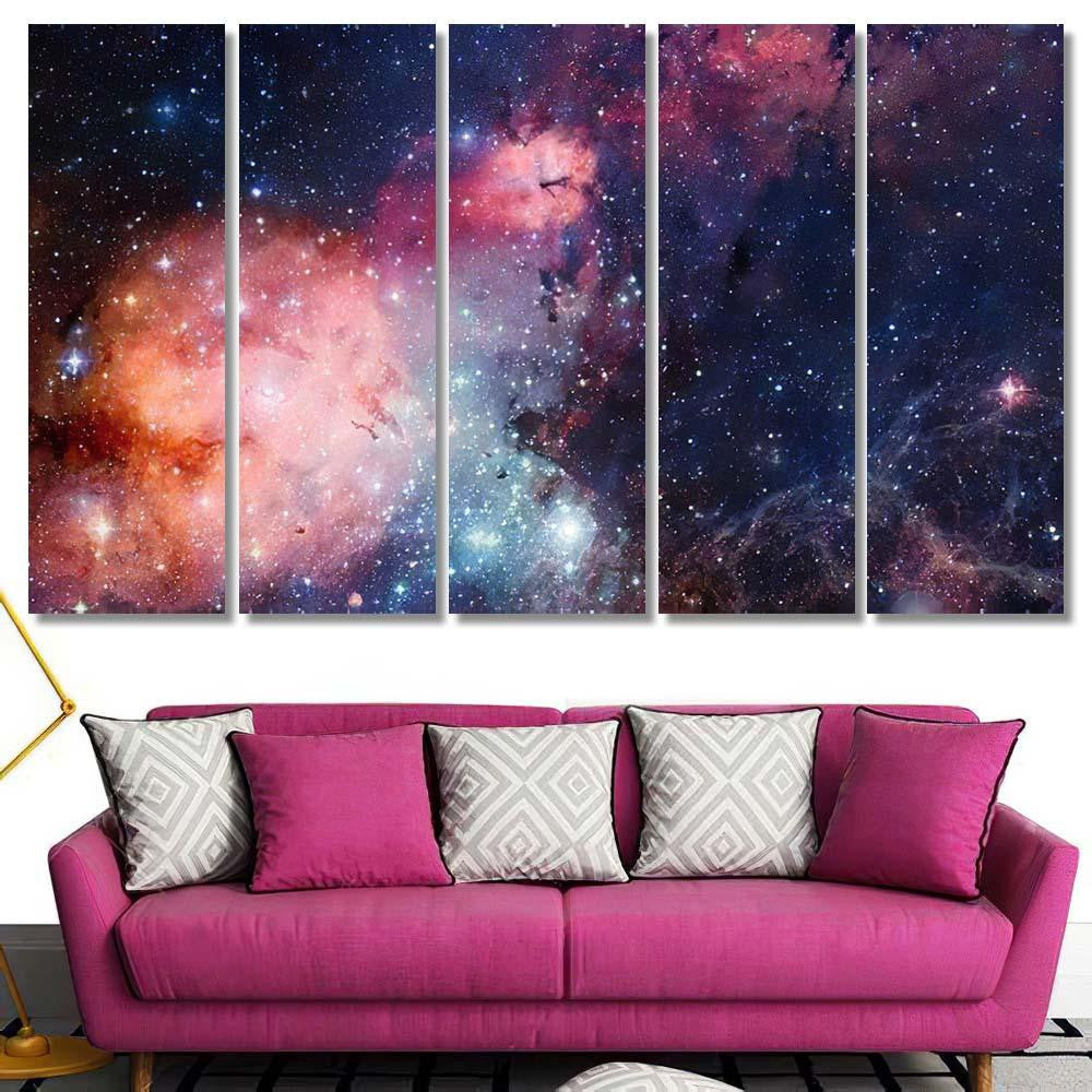 High Definition Star Field Colorful Night 3 1 Galaxy Sky and Space Multi Piece Panel Canvas Home Decor Housewarming Gift Ideas Poster Canvas Gallery Prints