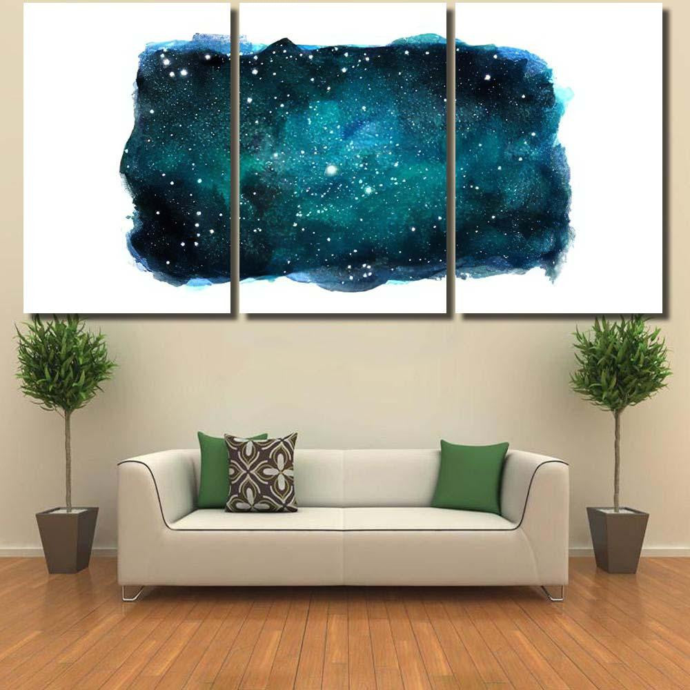 Night Sky Stars Isolated On White Galaxy Sky and Space Multi Piece Panel Canvas Home Decor Housewarming Gift Ideas Poster Canvas Gallery Prints