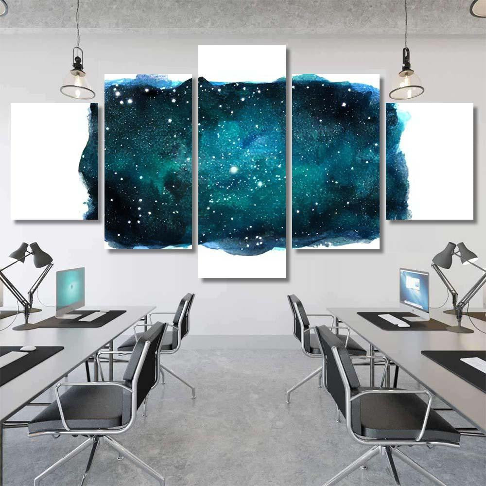Night Sky Stars Isolated On White Galaxy Sky and Space Multi Piece Panel Canvas Home Decor Housewarming Gift Ideas Poster Canvas Gallery Prints