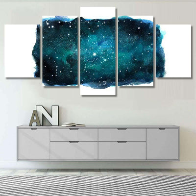 Night Sky Stars Isolated On White Galaxy Sky and Space Multi Piece Panel Canvas Home Decor Housewarming Gift Ideas Poster Canvas Gallery Prints