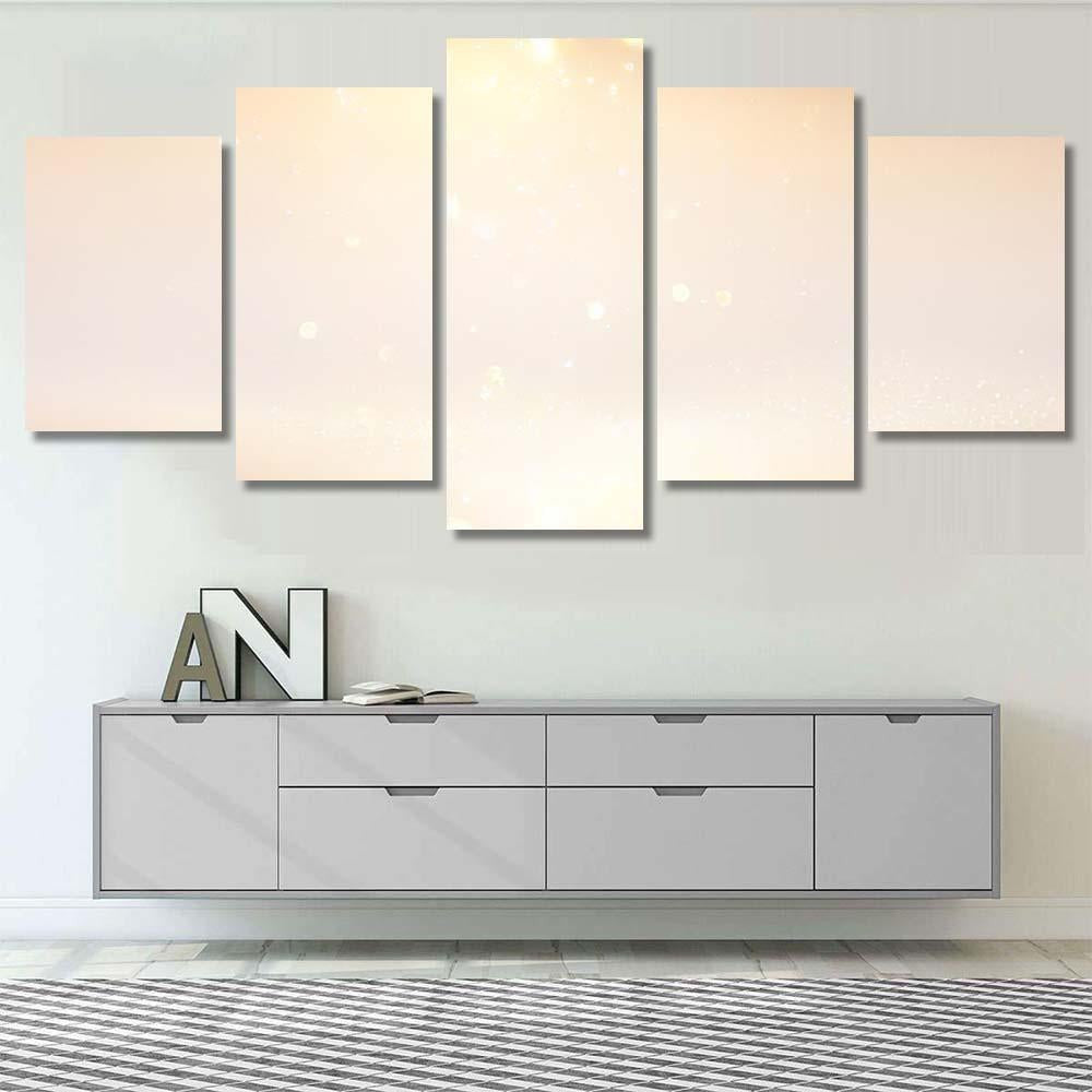 Glitter Vintage Lights Background Silver Gold 1 1 Galaxy Sky and Space Multi Piece Panel Canvas Home Decor Housewarming Gift Ideas Poster Canvas Gallery Prints