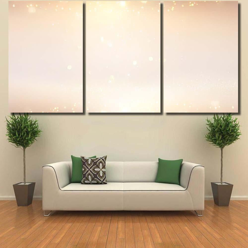 Glitter Vintage Lights Background Silver Gold 1 1 Galaxy Sky and Space Multi Piece Panel Canvas Home Decor Housewarming Gift Ideas Poster Canvas Gallery Prints