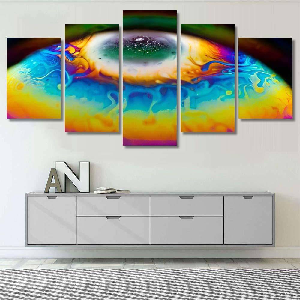 Psychedelic Abstract Planet Soap Bubble Light 6 Galaxy Sky and Space Multi Piece Panel Canvas Home Decor Housewarming Gift Ideas Poster Canvas Gallery Prints