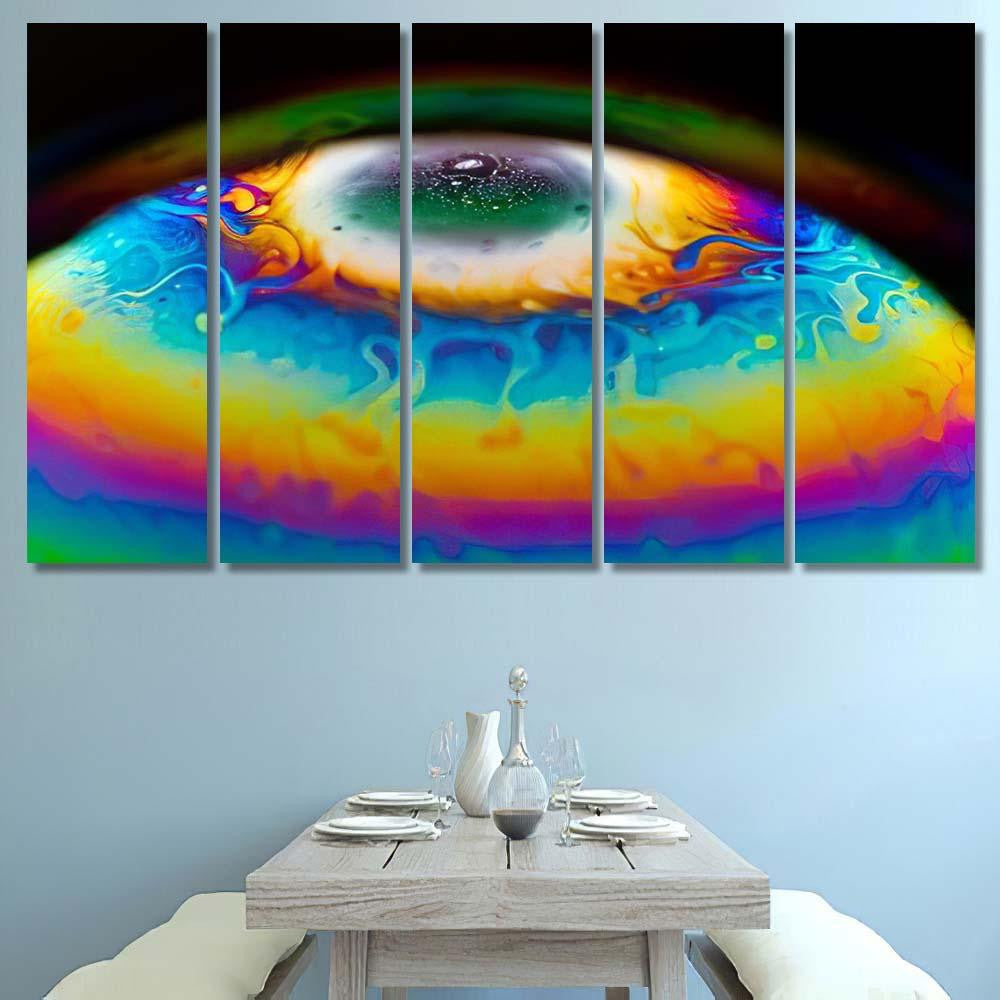 Psychedelic Abstract Planet Soap Bubble Light 6 Galaxy Sky and Space Multi Piece Panel Canvas Home Decor Housewarming Gift Ideas Poster Canvas Gallery Prints