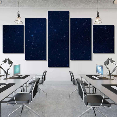 Realistic Starry Sky Blue Glow Shining Galaxy Sky and Space Multi Piece Panel Canvas Home Decor Housewarming Gift Ideas Poster Canvas Gallery Prints