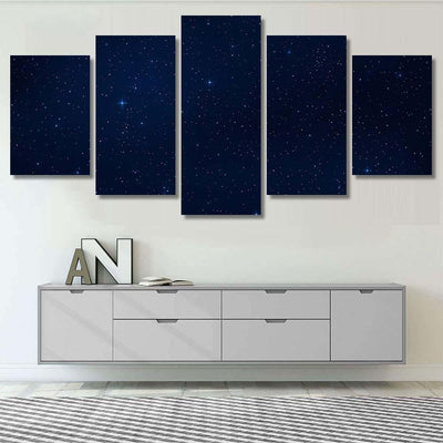 Realistic Starry Sky Blue Glow Shining Galaxy Sky and Space Multi Piece Panel Canvas Home Decor Housewarming Gift Ideas Poster Canvas Gallery Prints