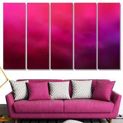 Light Purple Pink Vector Layout Cosmic Galaxy Sky and Space Multi Piece Panel Canvas Home Decor Housewarming Gift Ideas Poster Canvas Gallery Prints