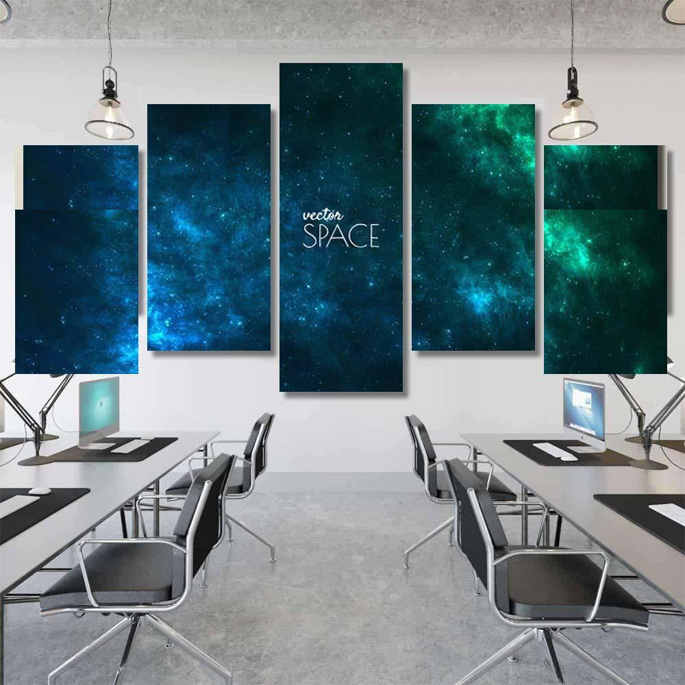 Space Galaxy Background Nebula Stardust Bright 1  1 Galaxy Sky and Space Multi Piece Panel Canvas Home Decor Housewarming Gift Ideas Poster Canvas Gallery Prints