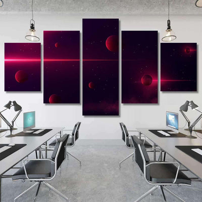 Planets 3D On Background Stars Galaxy 3 Galaxy Sky and Space Multi Piece Panel Canvas Home Decor Housewarming Gift Ideas Poster Canvas Gallery Prints