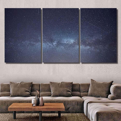 Milky Way Stars Night Sky 7 Galaxy Sky and Space Multi Piece Panel Canvas Home Decor Housewarming Gift Ideas Poster Canvas Gallery Prints