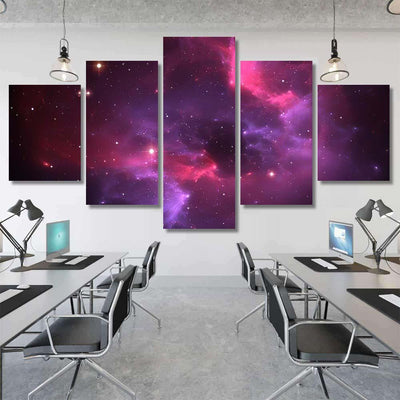Space Background Purple Nebula Stars Galaxy Sky and Space Multi Piece Panel Canvas Home Decor Housewarming Gift Ideas Poster Canvas Gallery Prints