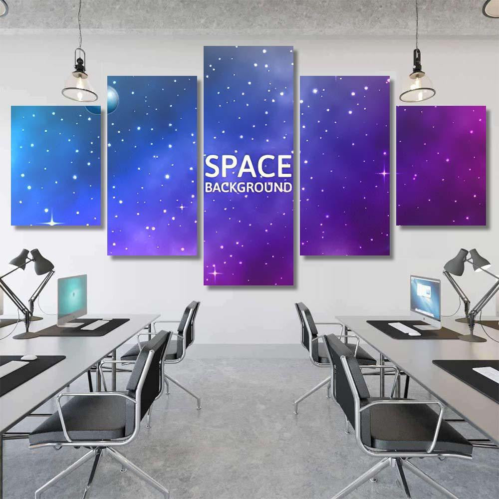 Space Background Galaxy Nebula Planet Stars Galaxy Sky and Space Multi Piece Panel Canvas Home Decor Housewarming Gift Ideas Poster Canvas Gallery Prints