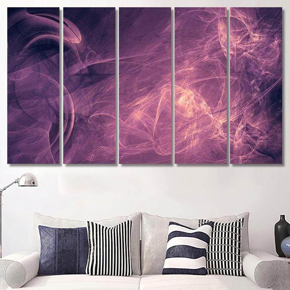 Purple Alien Space Dreams Composite Abstract Galaxy Sky and Space Multi Piece Panel Canvas Home Decor Housewarming Gift Ideas Poster Canvas Gallery Prints