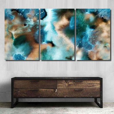 Hand Painted Abstract Watercolor Luminous Seamless Galaxy Sky and Space Multi Piece Panel Canvas Home Decor Housewarming Gift Ideas Poster Canvas Gallery Prints