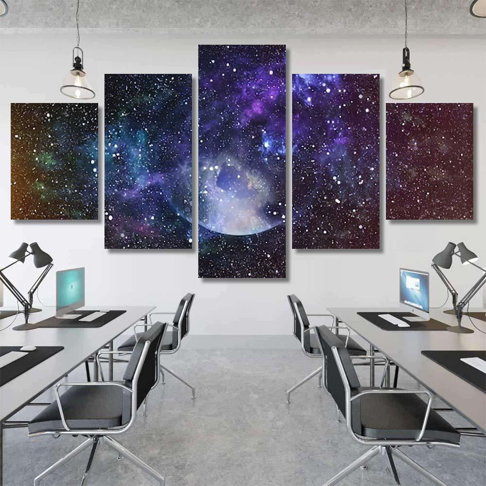 Starry Outer Space Background Texture 2 1 Galaxy Sky and Space Multi Piece Panel Canvas Home Decor Housewarming Gift Ideas Poster Canvas Gallery Prints