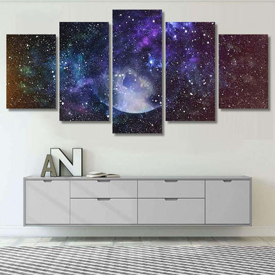 Starry Outer Space Background Texture 2 1 Galaxy Sky and Space Multi Piece Panel Canvas Home Decor Housewarming Gift Ideas Poster Canvas Gallery Prints