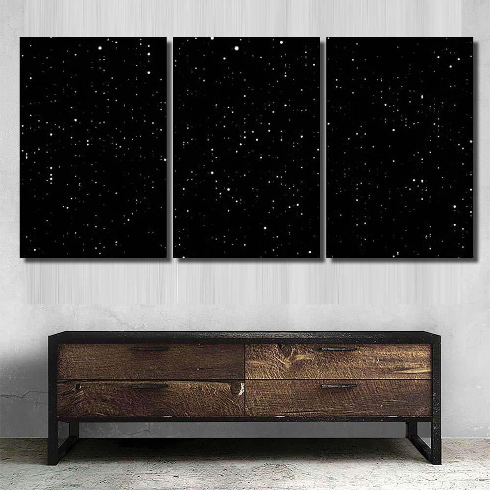 Silver Glitter Texture Abstract Particles Sparkle Galaxy Sky and Space Multi Piece Panel Canvas Home Decor Housewarming Gift Ideas Poster Canvas Gallery Prints