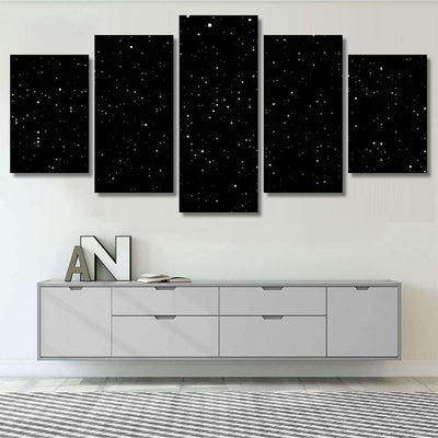 Silver Glitter Texture Abstract Particles Sparkle Galaxy Sky and Space Multi Piece Panel Canvas Home Decor Housewarming Gift Ideas Poster Canvas Gallery Prints