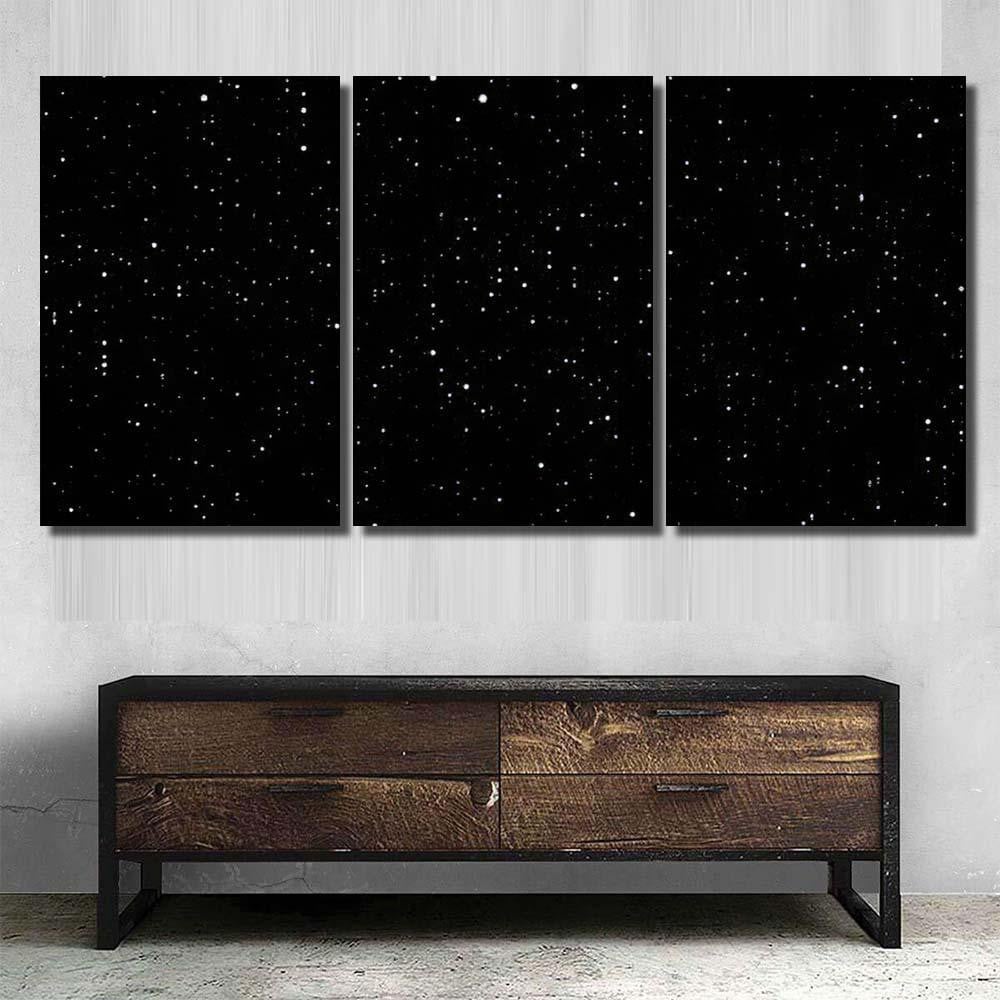 Silver Glitter Texture Abstract Particles Sparkle Galaxy Sky and Space Multi Piece Panel Canvas Home Decor Housewarming Gift Ideas Poster Canvas Gallery Prints