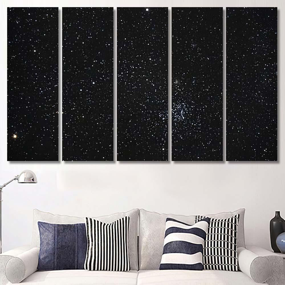 Open Stars Cluster Galaxy Sky and Space Multi Piece Panel Canvas Home Decor Housewarming Gift Ideas Poster Canvas Gallery Prints