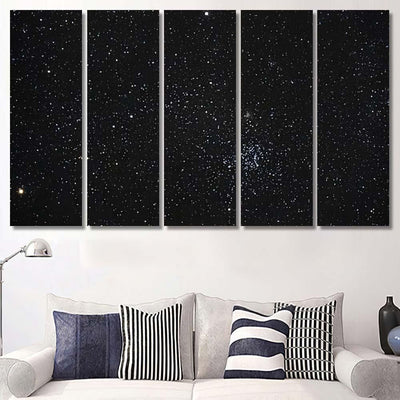 Open Stars Cluster Galaxy Sky and Space Multi Piece Panel Canvas Home Decor Housewarming Gift Ideas Poster Canvas Gallery Prints