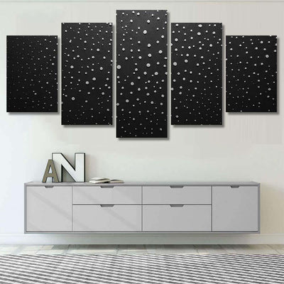 Spray Foam On Black White Dots Galaxy Sky and Space Multi Piece Panel Canvas Home Decor Housewarming Gift Ideas Poster Canvas Gallery Prints